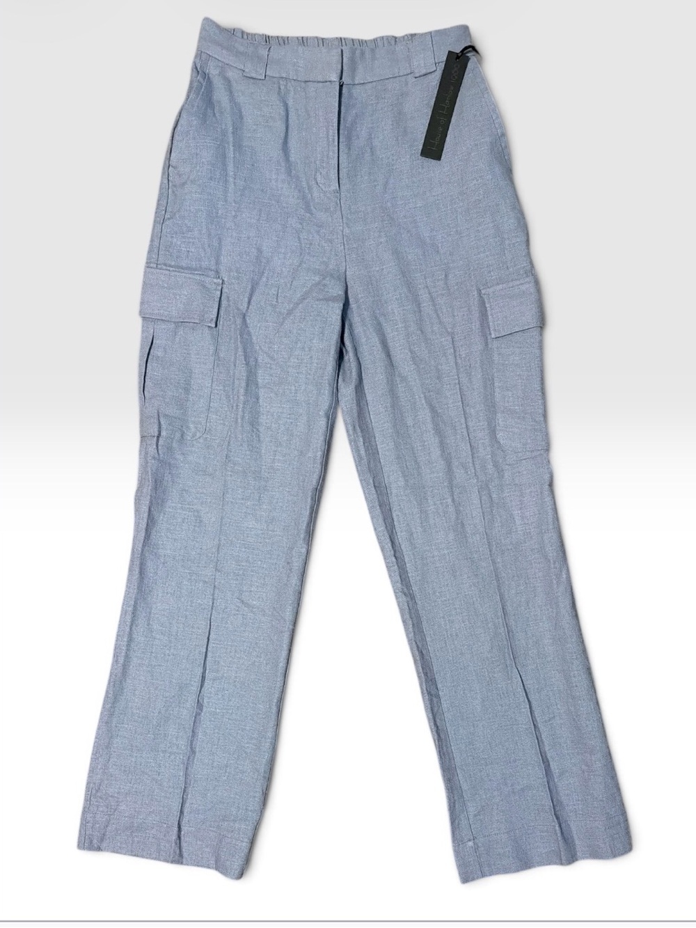 House of Harlow 1960 Light Blue Wide-Leg Cargo Pants